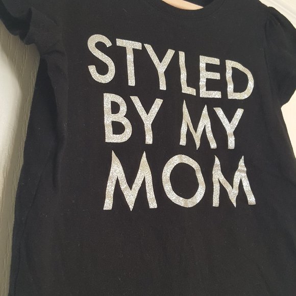 Styled by Mom Black Silver T Shirt - Picture 2 of 4